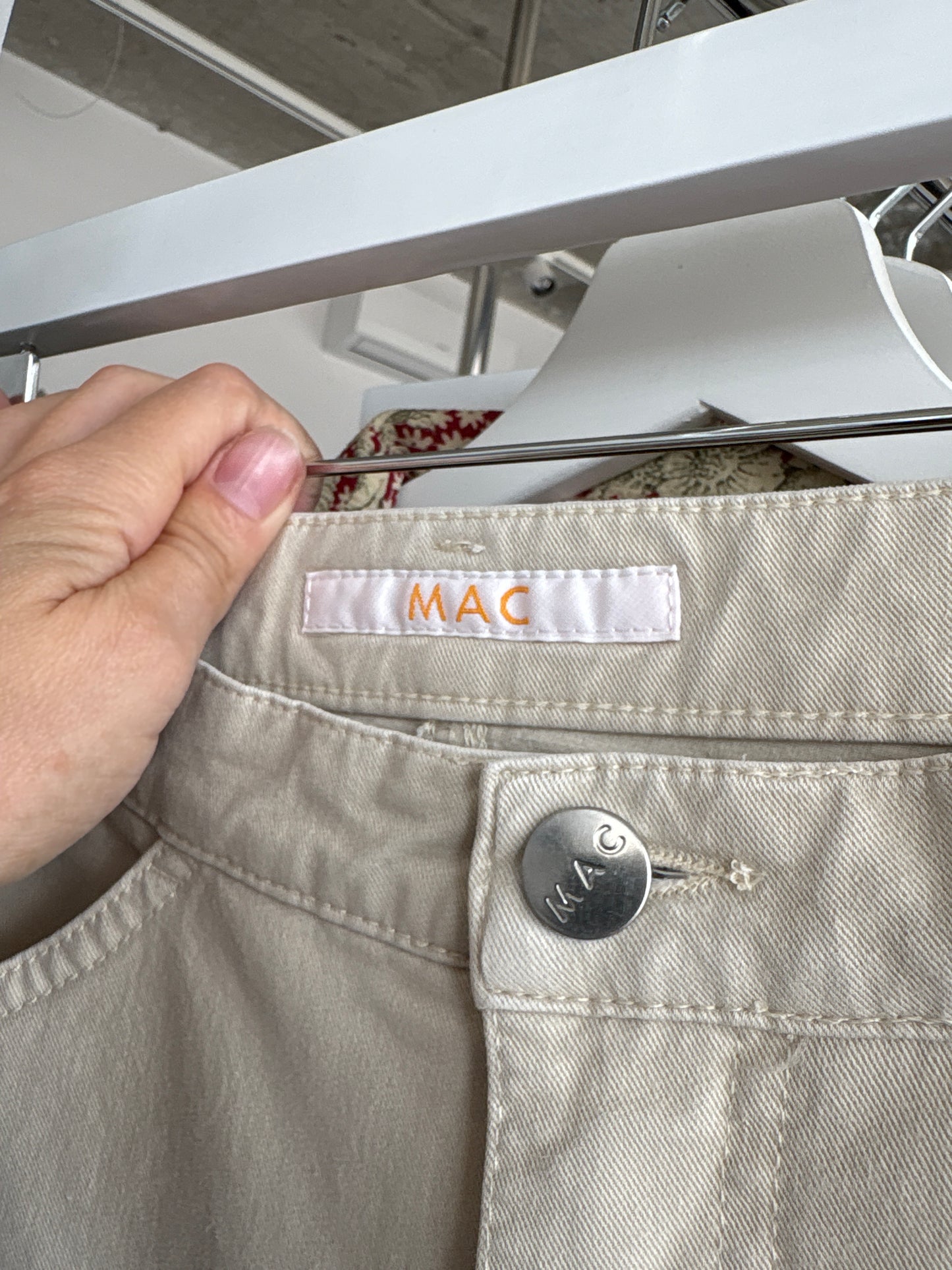 Jeans vintage moale de vară modelator light beige cu talie înaltă
