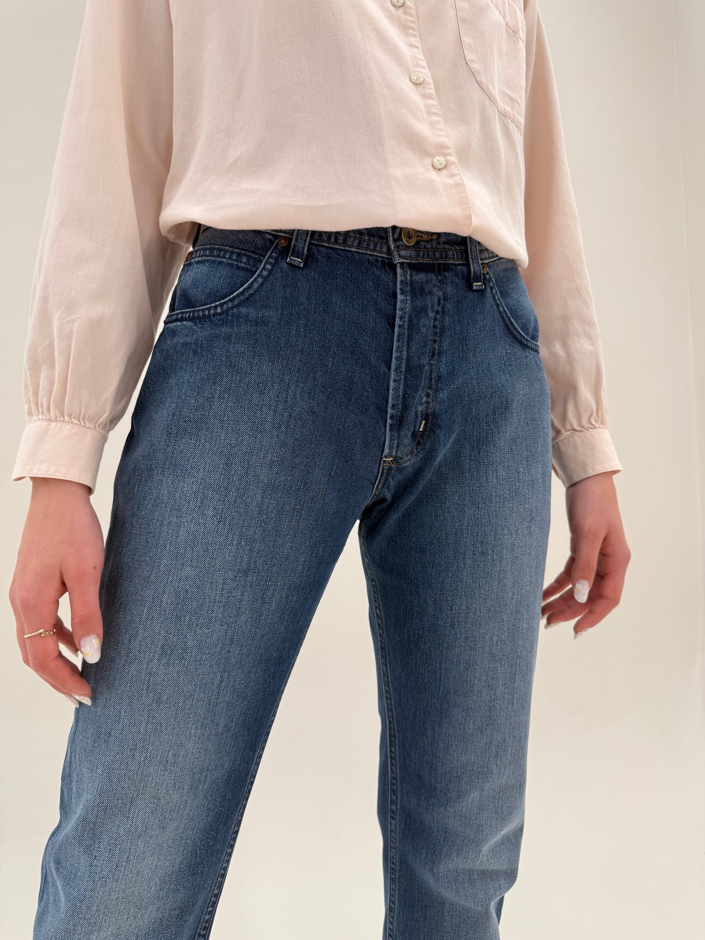 Jeans vintage premium tall ușor evazați dark wash