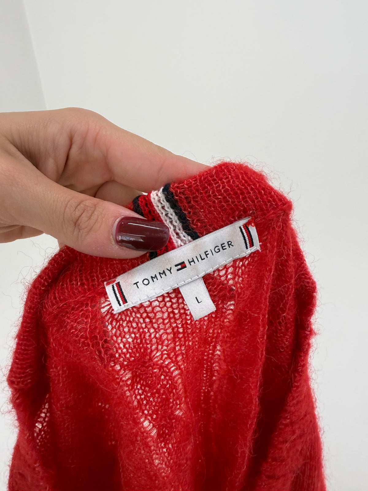 Pulover Tommy Hilfiger cu torsade din lana cu alpaka