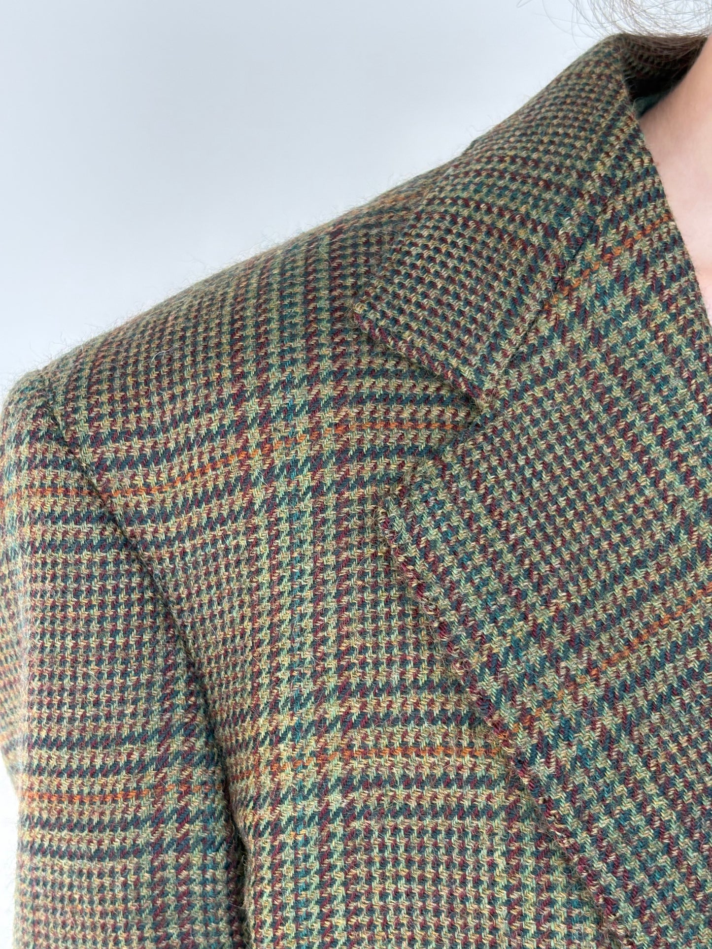 Sacou couture italian din tweed moale de lana în nuanțe superbe