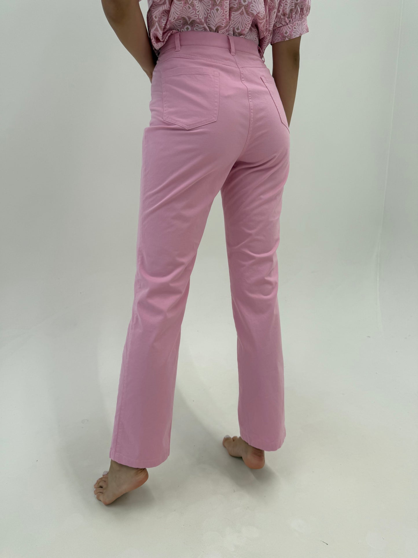 Pantaloni premium ultra confort din bumbac modelator powder Pink
