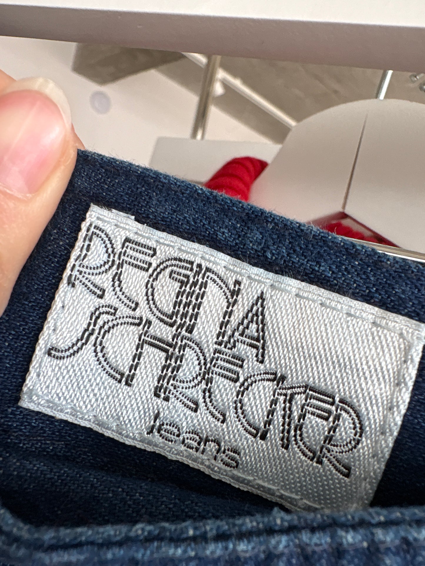 Fustă vintage maxi de designer din jeans în croi spectaculos