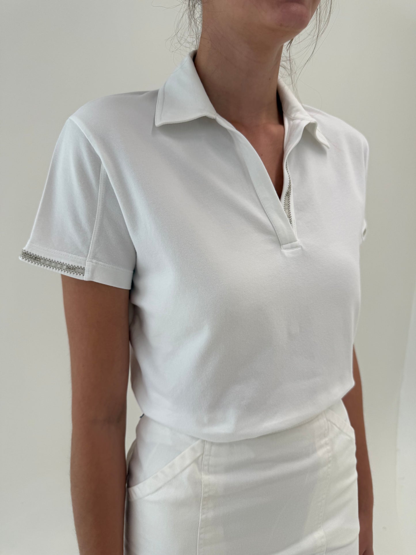 Top polo Trussardi din bumbac excepțional