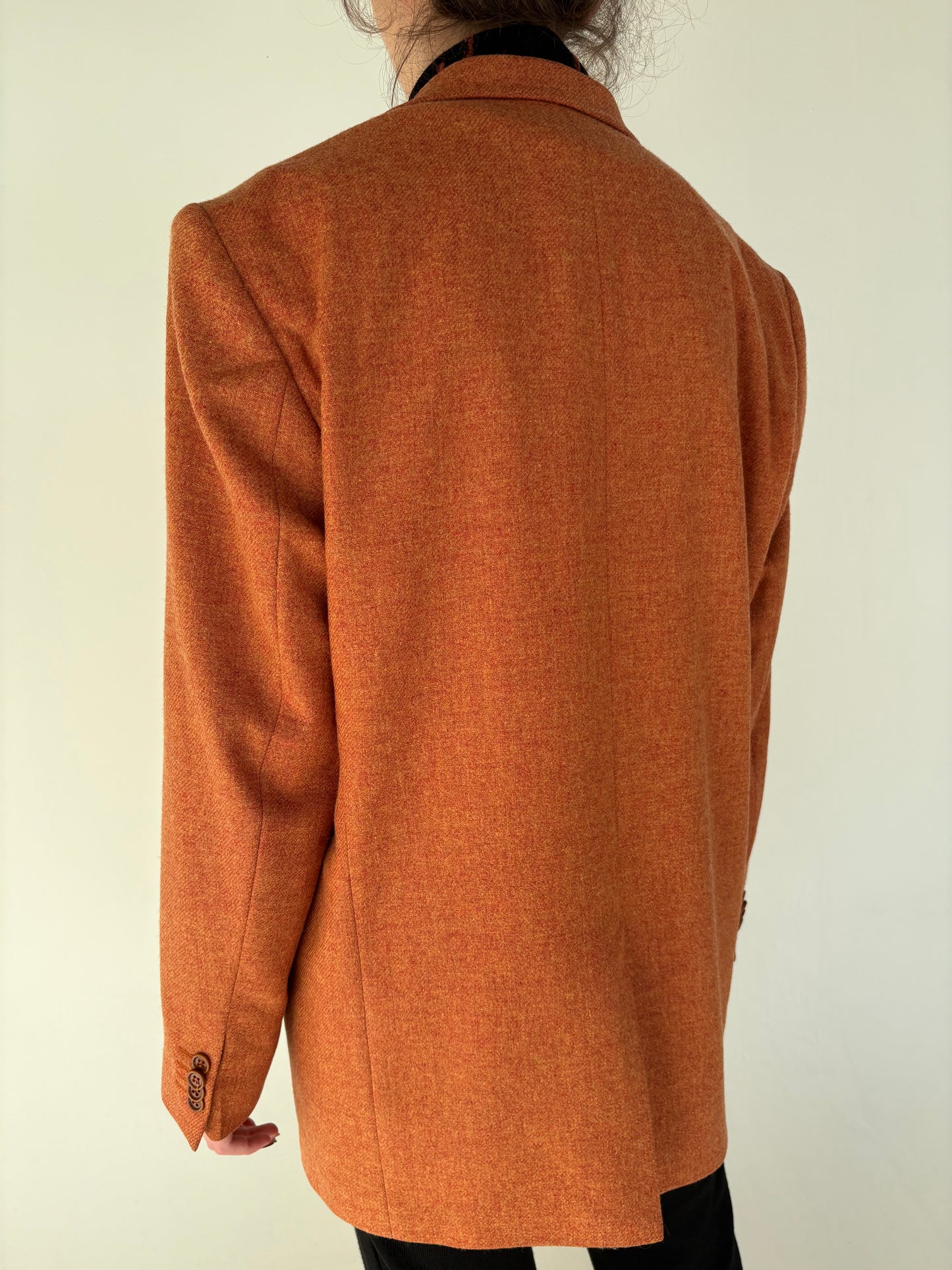 Sacou din tweed Chevron în culoare superbă din lana shetland