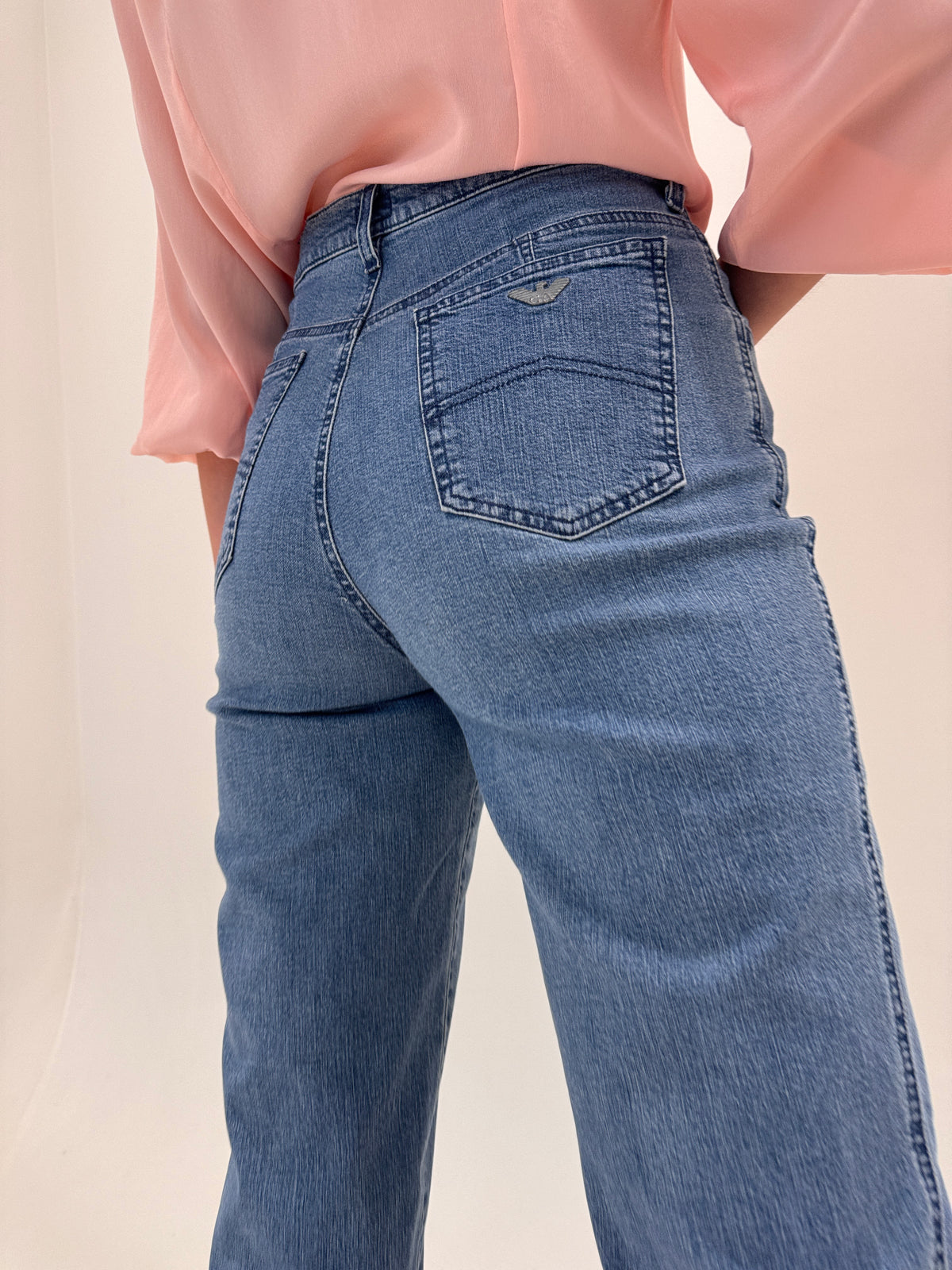 Jeans vintage Armani de vară ultra confort modelatori petite mom fit
