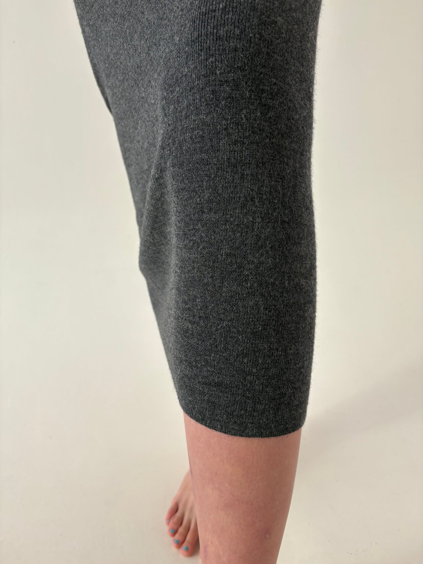 Fustă maxi italiană din tricot de lana merino extrafina de gramaj mare