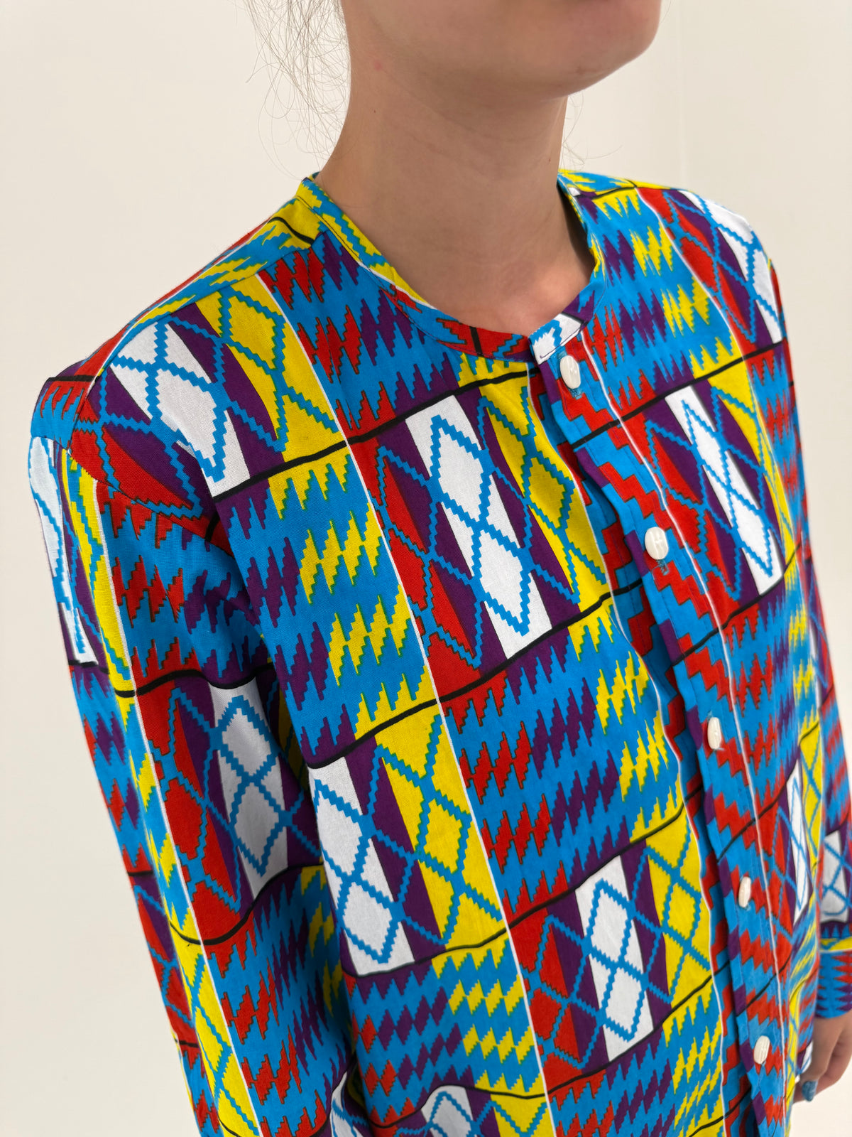 Overshirt în culori tari din canvas de bumbac tall