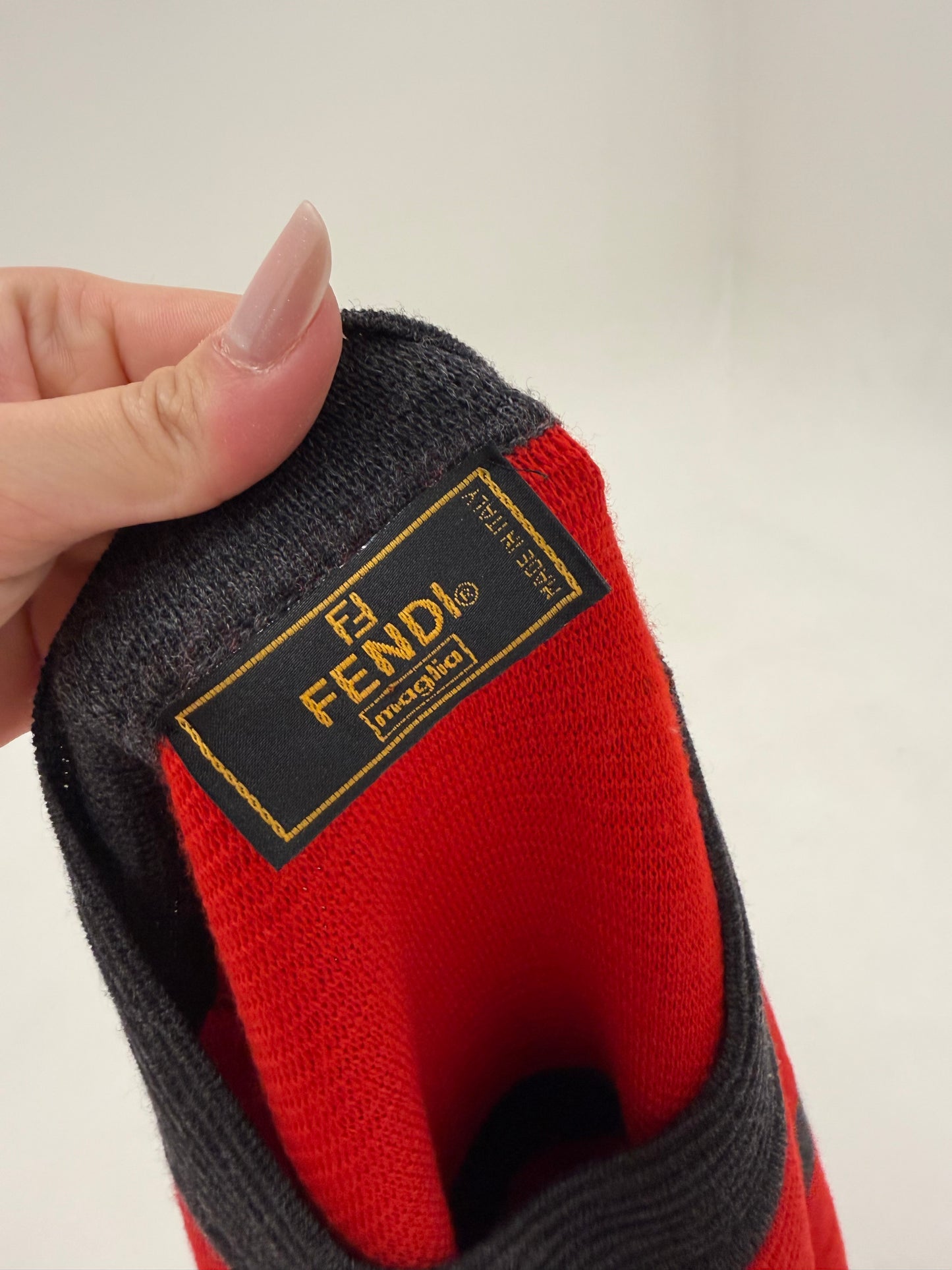 Rochie vintage Fendi colorblock din jerse de lana extrem de fin