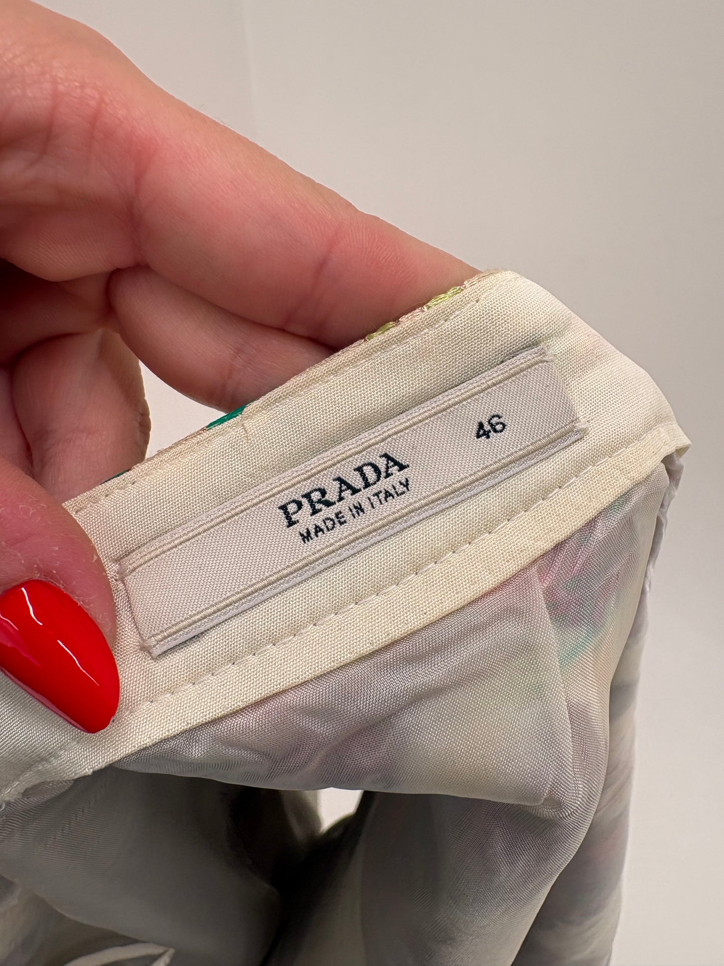 Fustă Prada bijuterie din jacquard cu mătase naturală