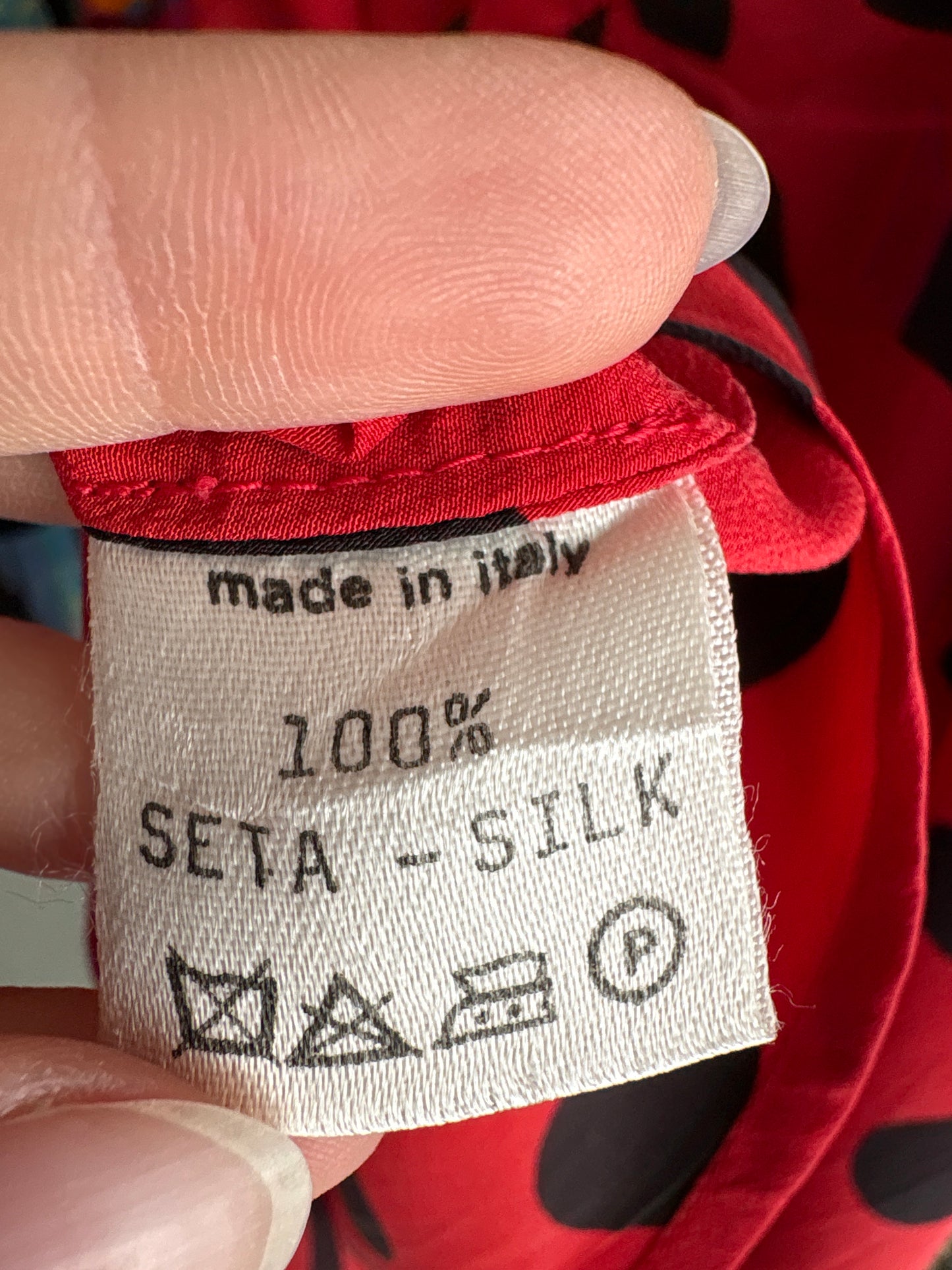Deux piece vintage italian din mătase naturală cu tip drapat și fustă creion