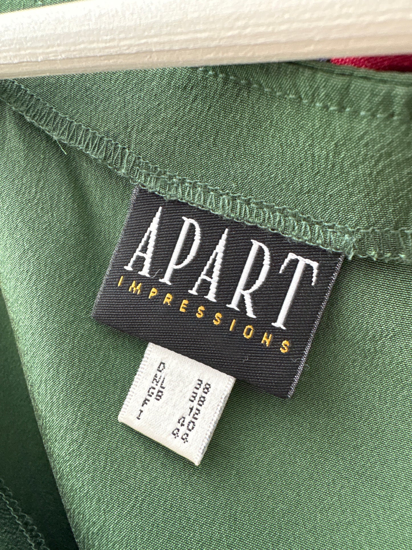 Corsaj din mătase naturală dark green
