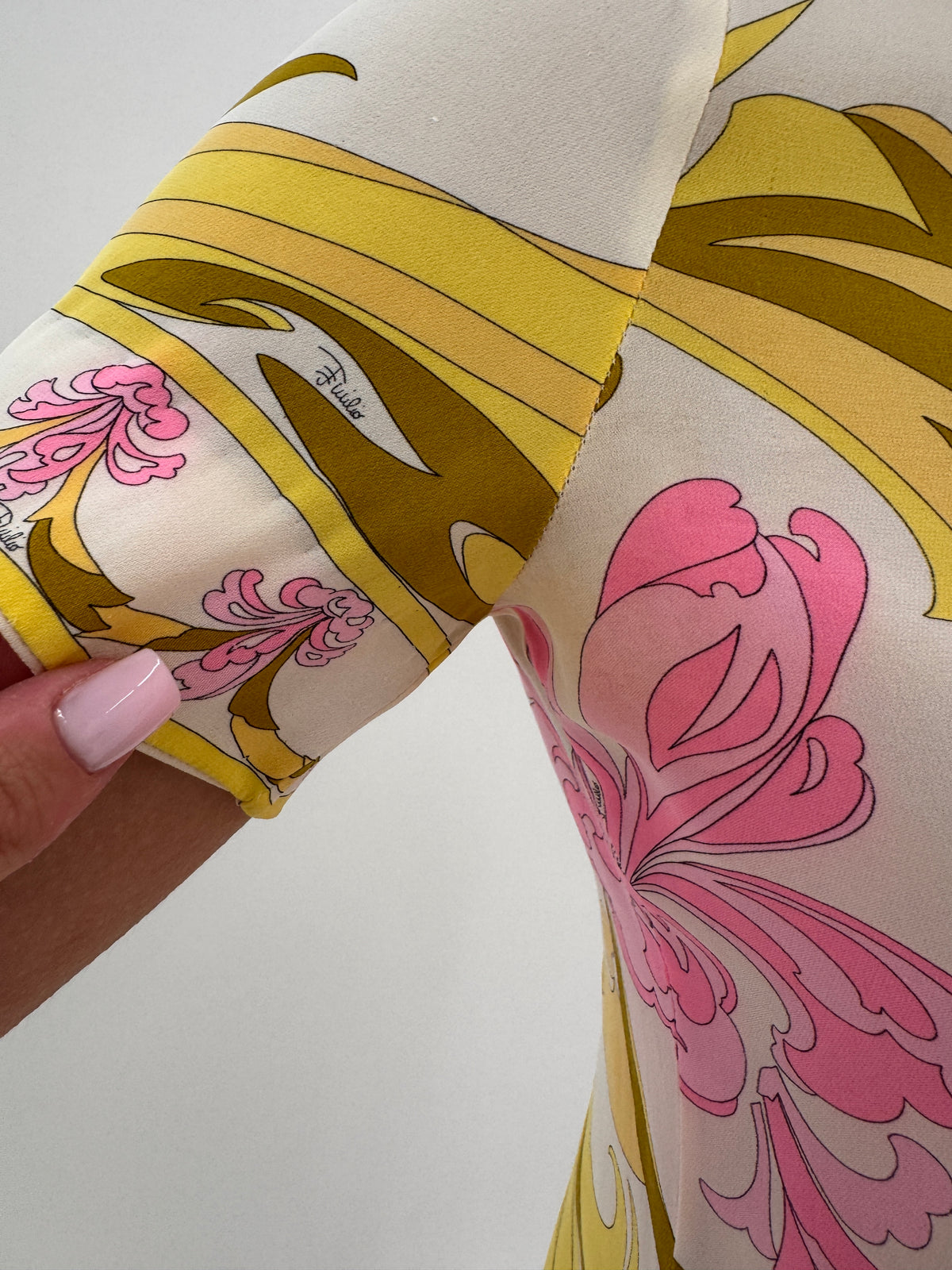Cămașa Emilio Pucci din mătase naturală pcu print specific brandului