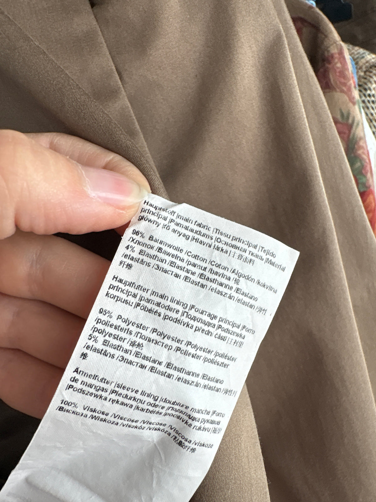 Sacou Joop tall grej din gatbardina de bumbac în croi actual
