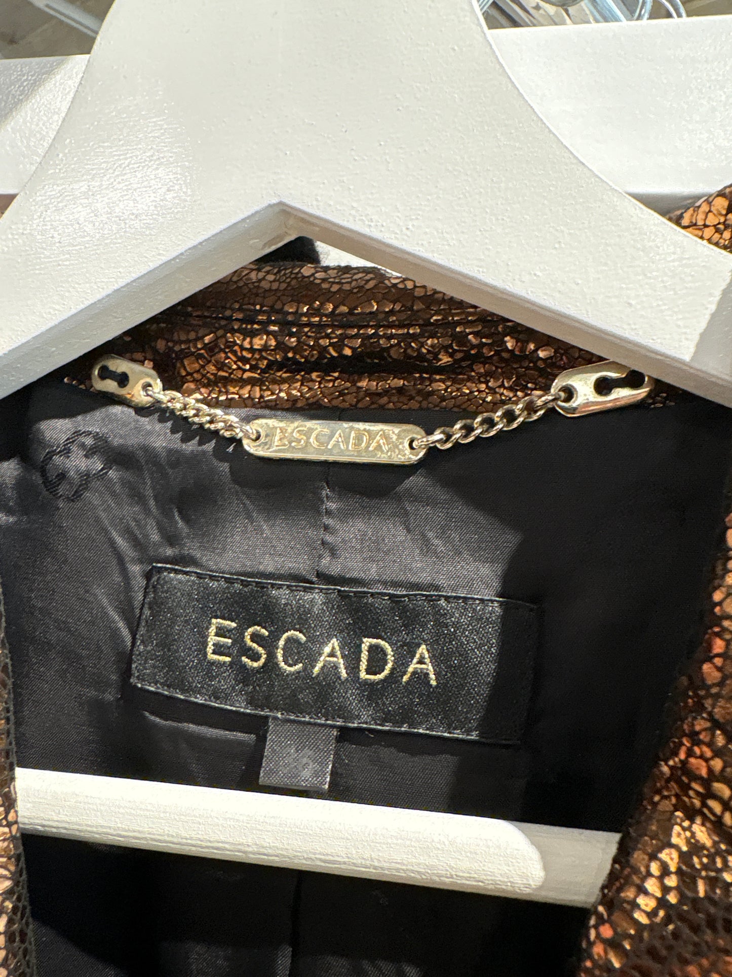 Sacou Escada cu efect copper metalizat în croi cambrat