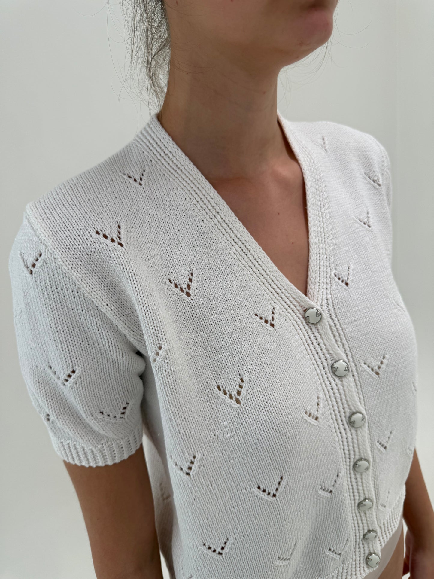 Top vintage din jerse de bumbac premium de vară