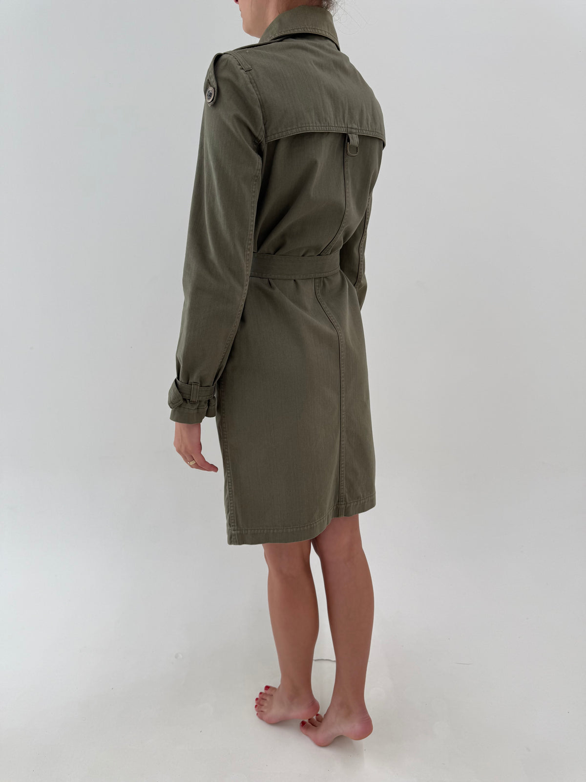 Trench Dolce&Gabbana vintage din gabardină groasă de bumbac