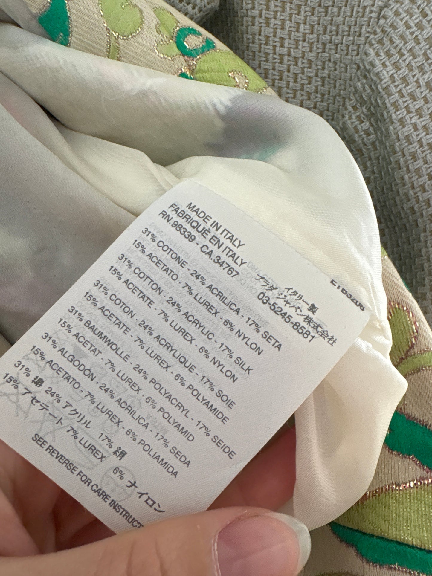 Fustă Prada bijuterie din jacquard cu mătase naturală