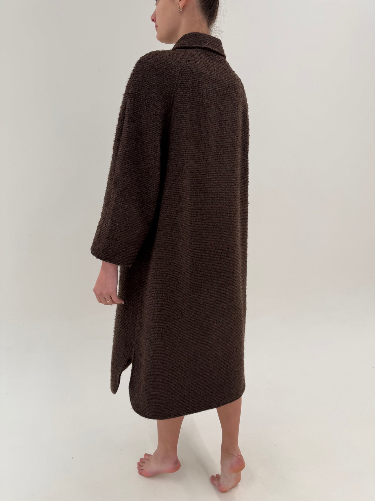 Pardesiu Valentino vintage în croi lejer chocolate brown