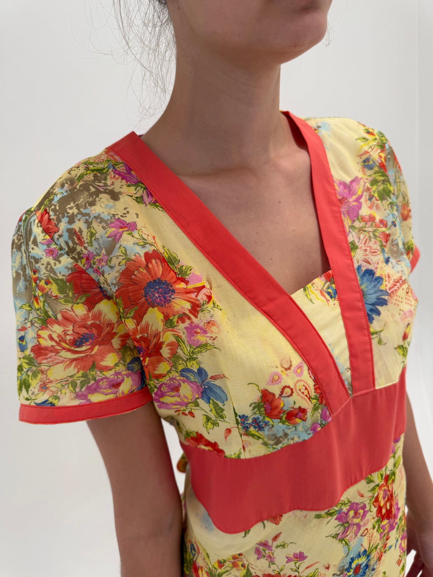 Rochie din mătase naturală cu talie Empire reglabilă butter yellow