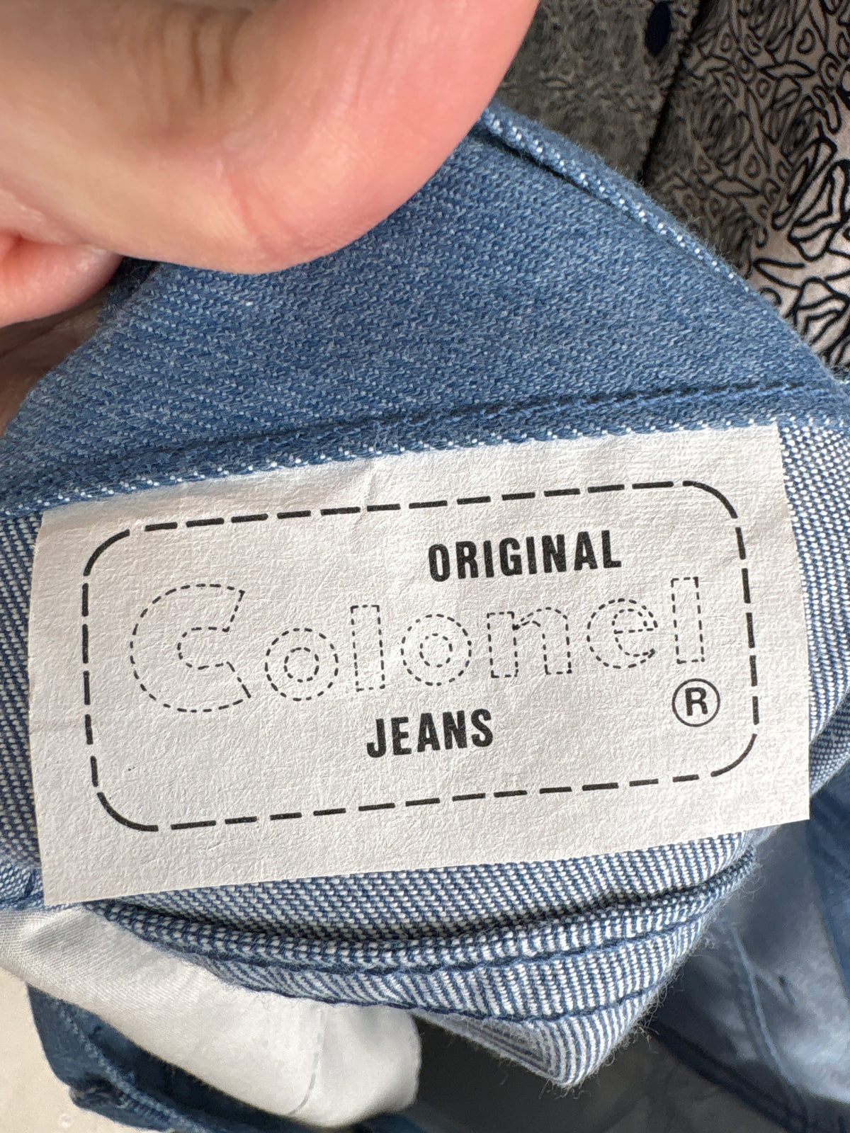 Jeans tall old vintage anii 70 noi cu etichetă ușor evazați din material excepțional
