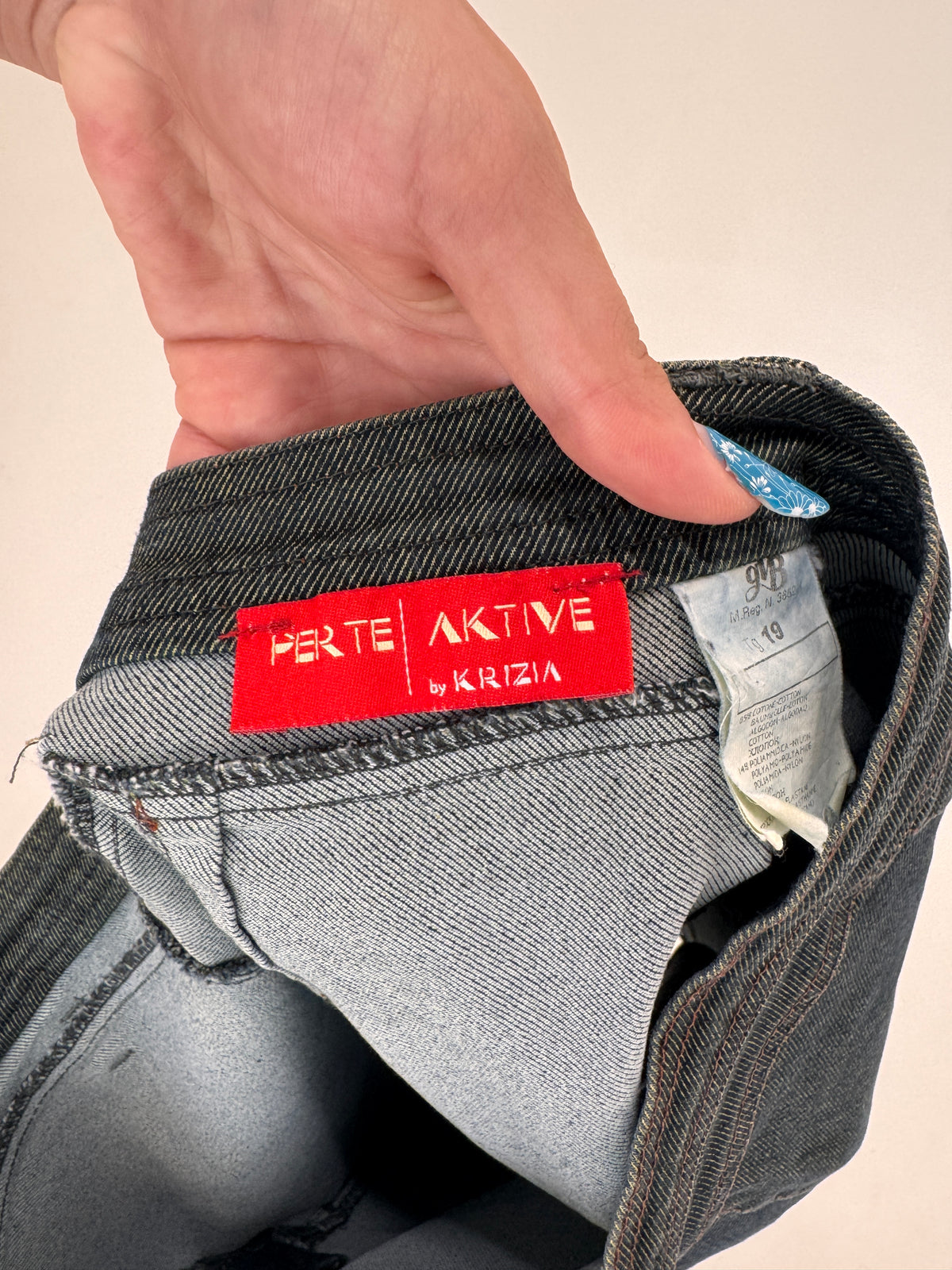 Fustă Krizia luxury de jeans ultra confort modelator green wash