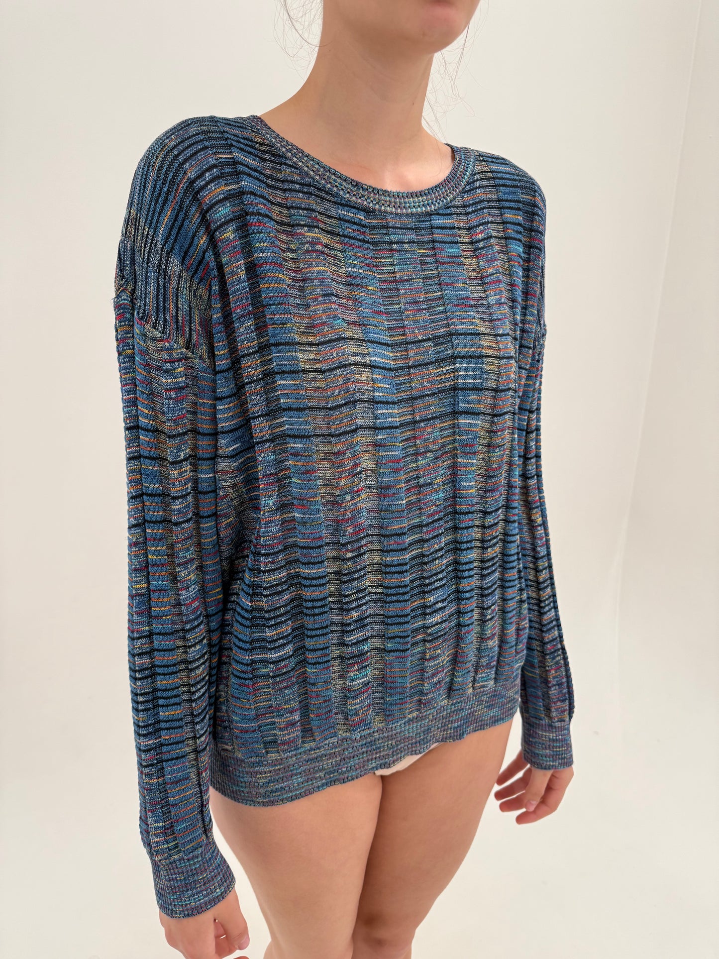 Soft knit Missoni de vară din tricot specific brandului în croi lejer