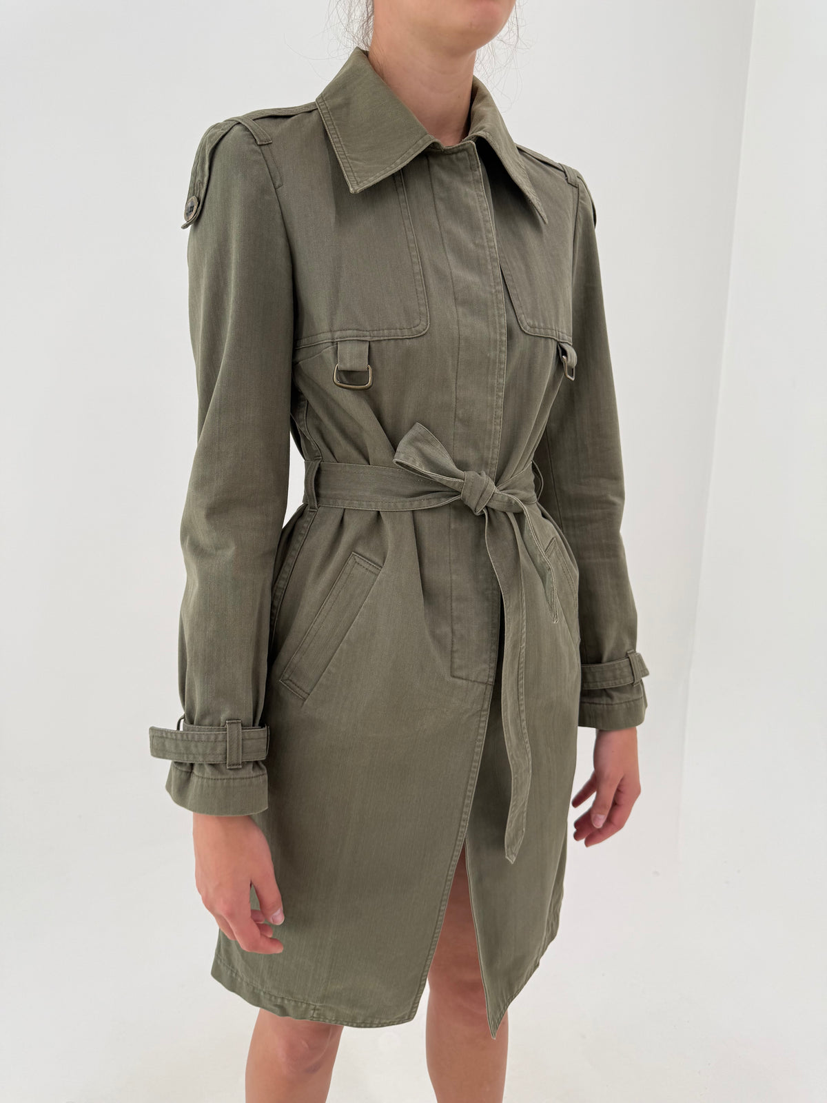 Trench Dolce&Gabbana vintage din gabardină groasă de bumbac