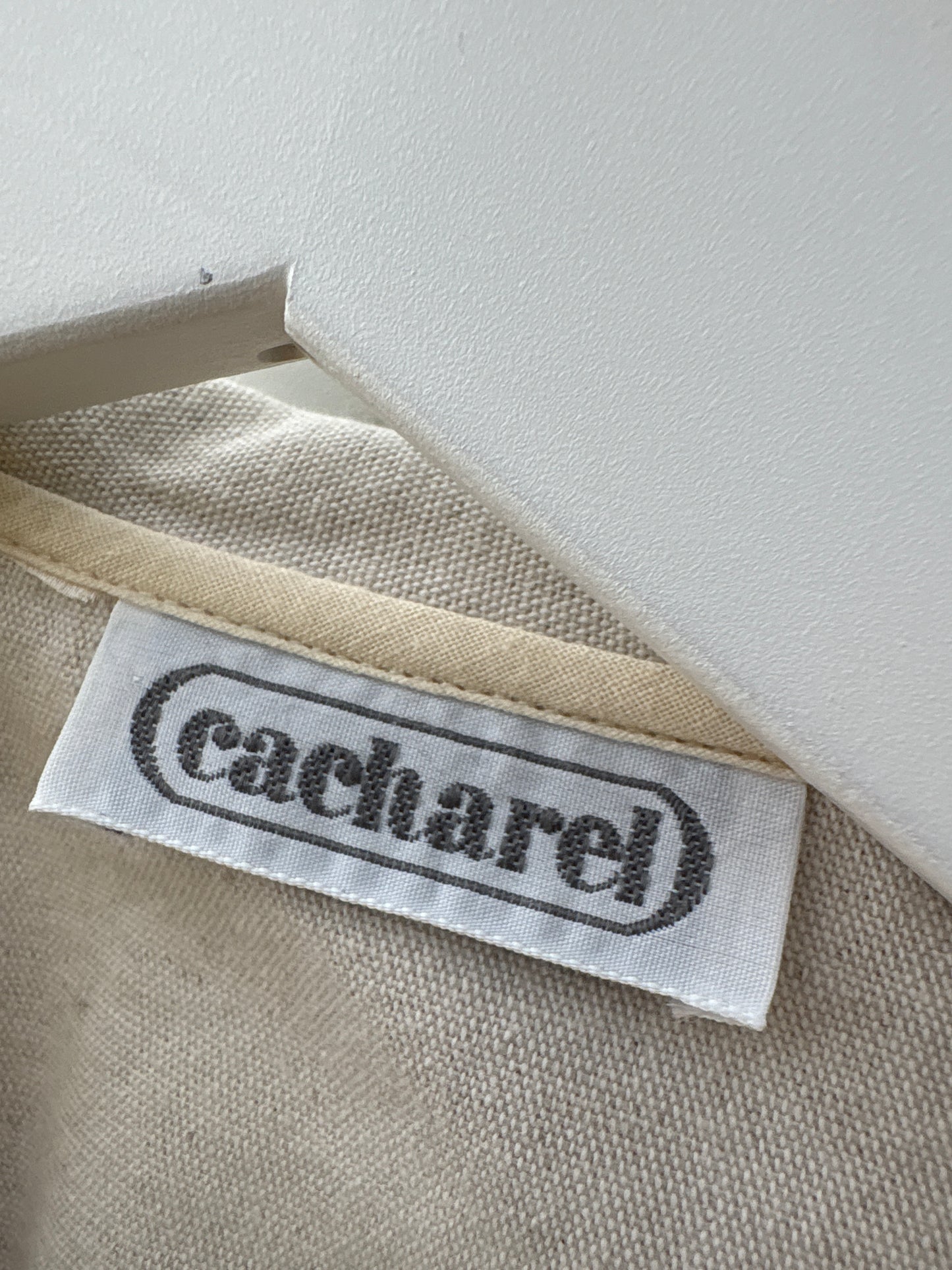 Jacheta luxury petite Cacharel din pânză de in și bumbac