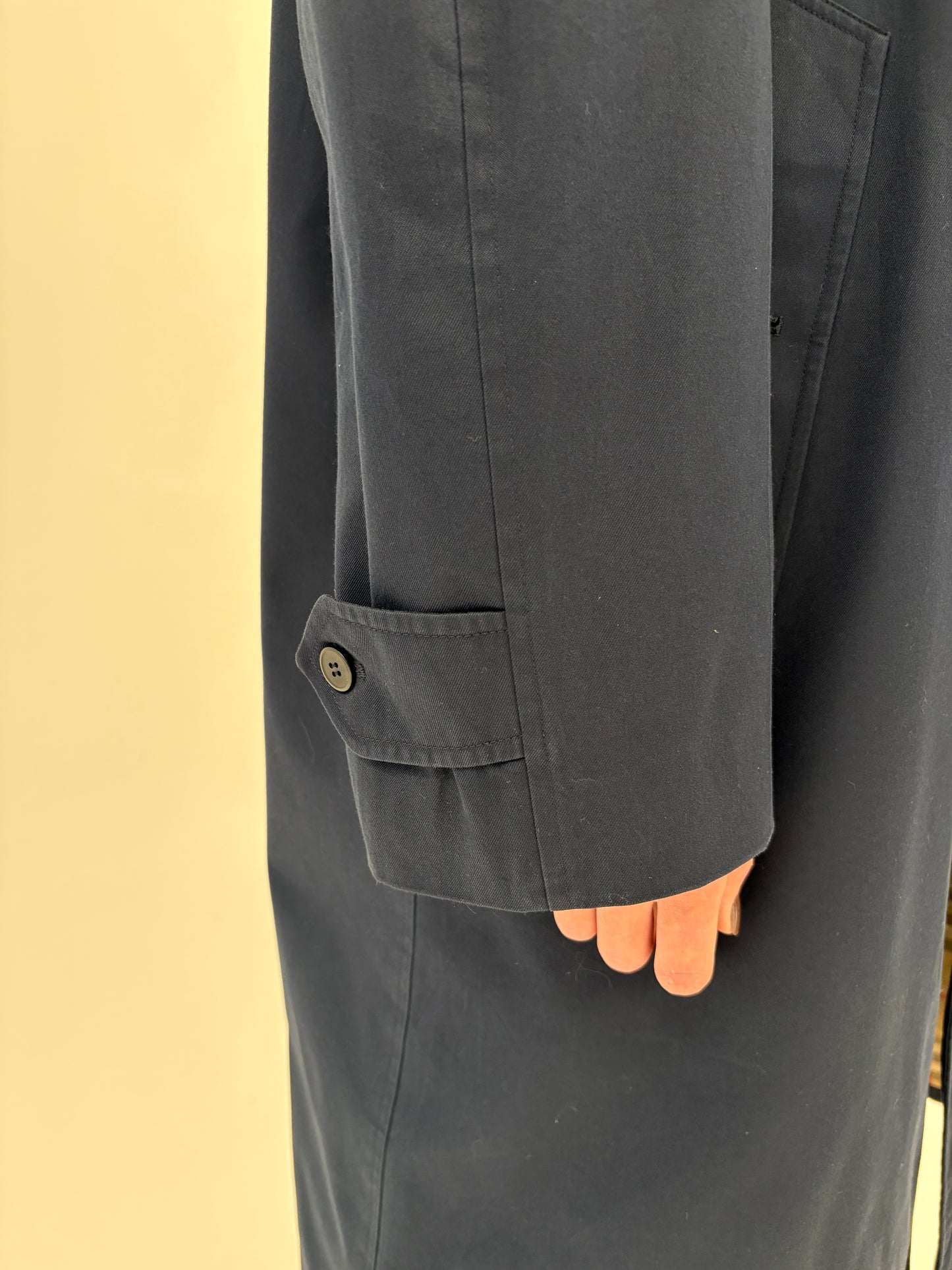 Trench vintage Burberry în croi clasic Navy blue