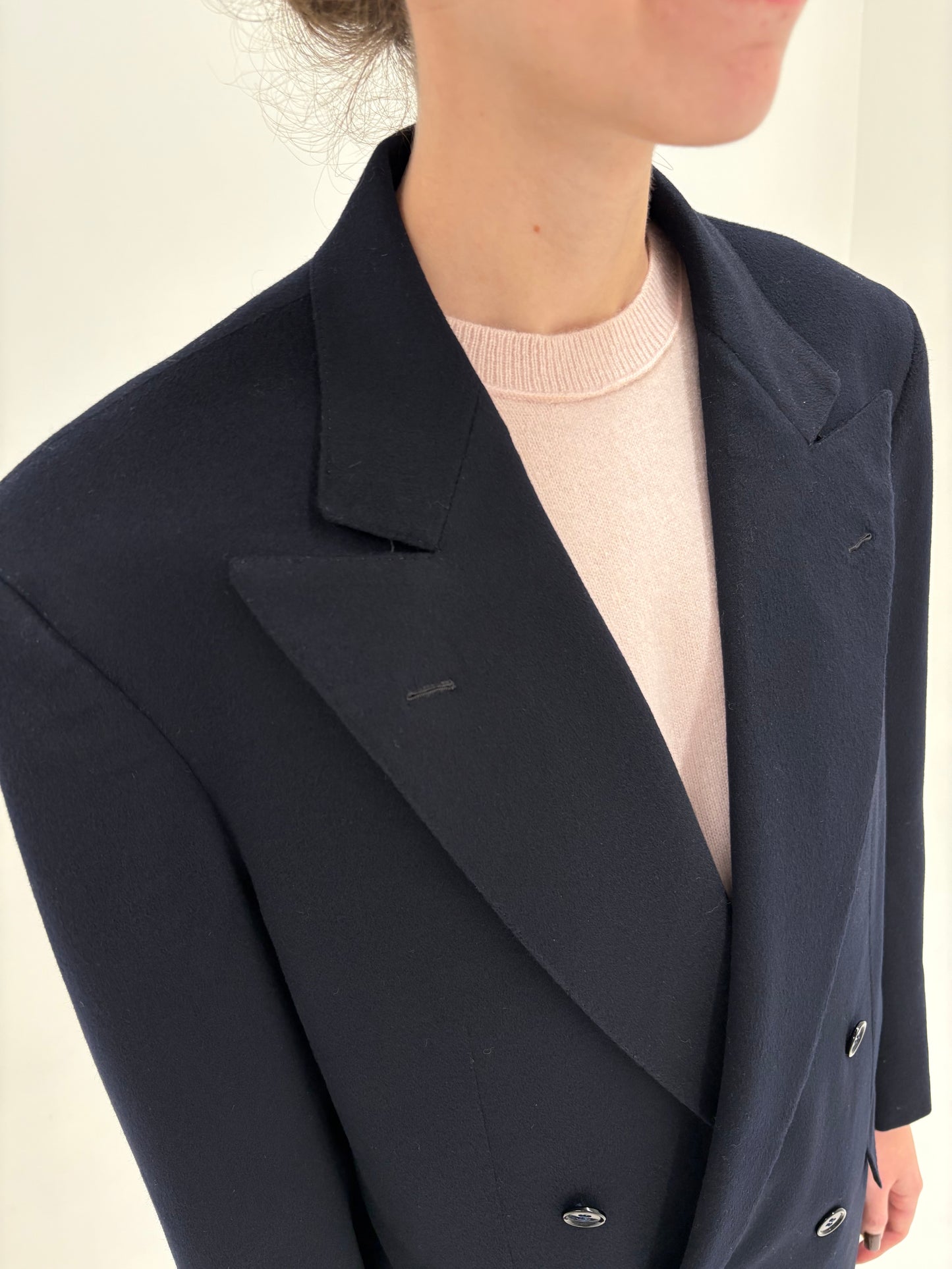 Sacou couture italian Zegna din stofă 100% cașmir cu închidere dublă