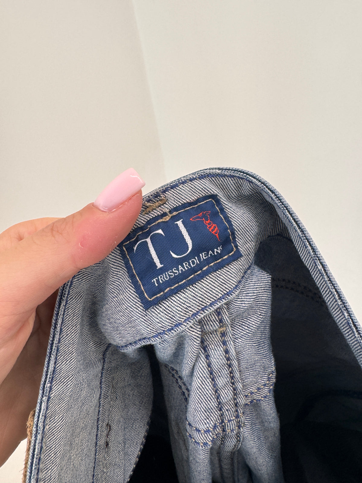 Jeans luxury ultra confort Trussardi classic fit and wash ușor modelatori