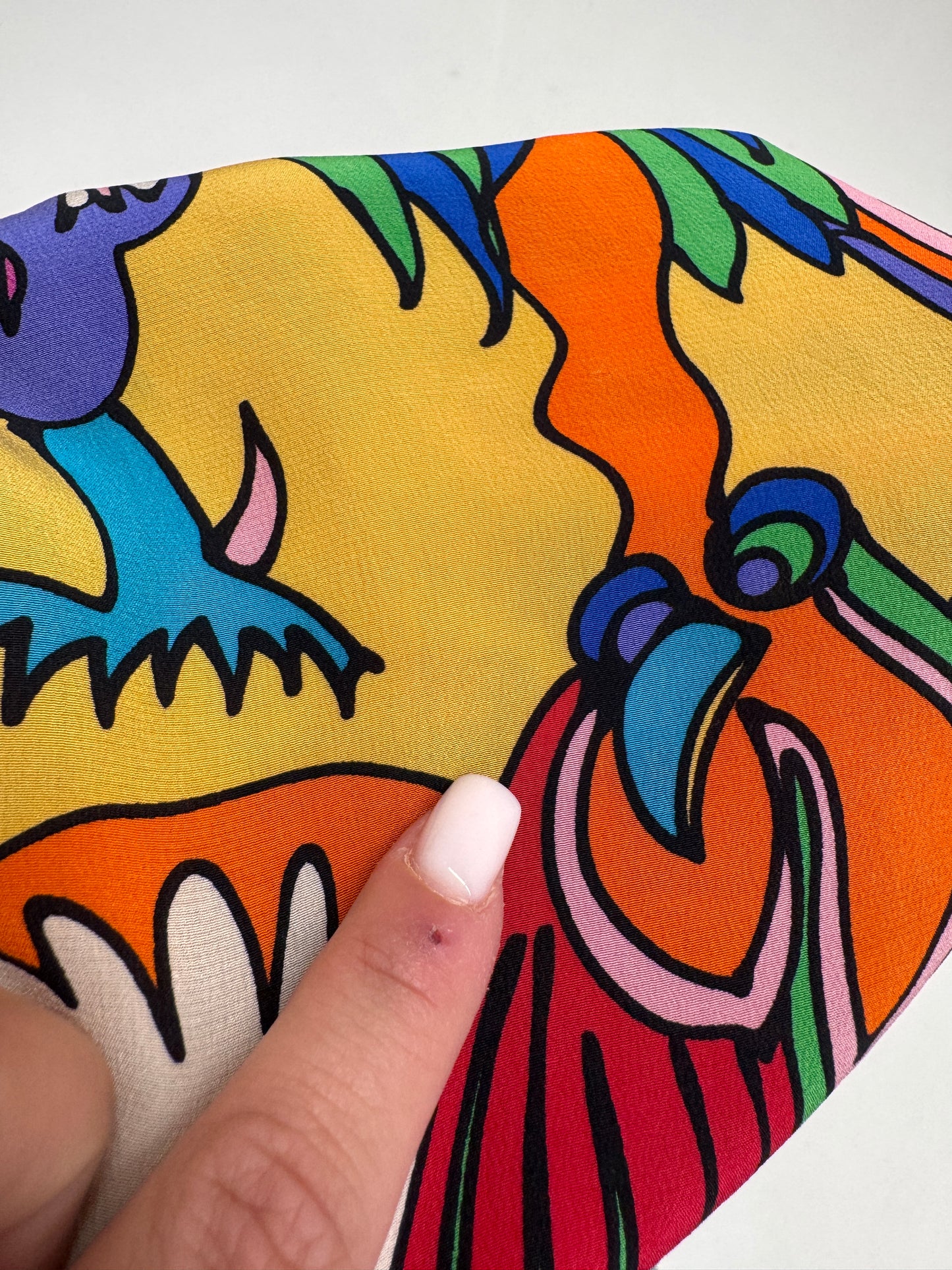 Cămașa vintage italiană de designer cu print superb în culori tari