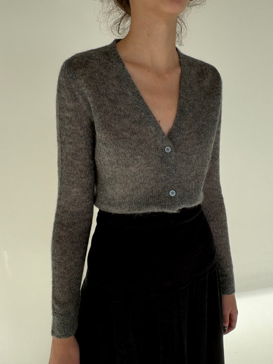 Cardigan din baby mohair