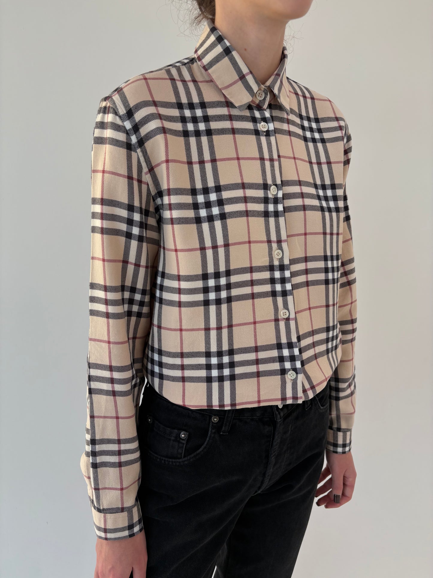 Cămașa Burberry din flanel de bumbac