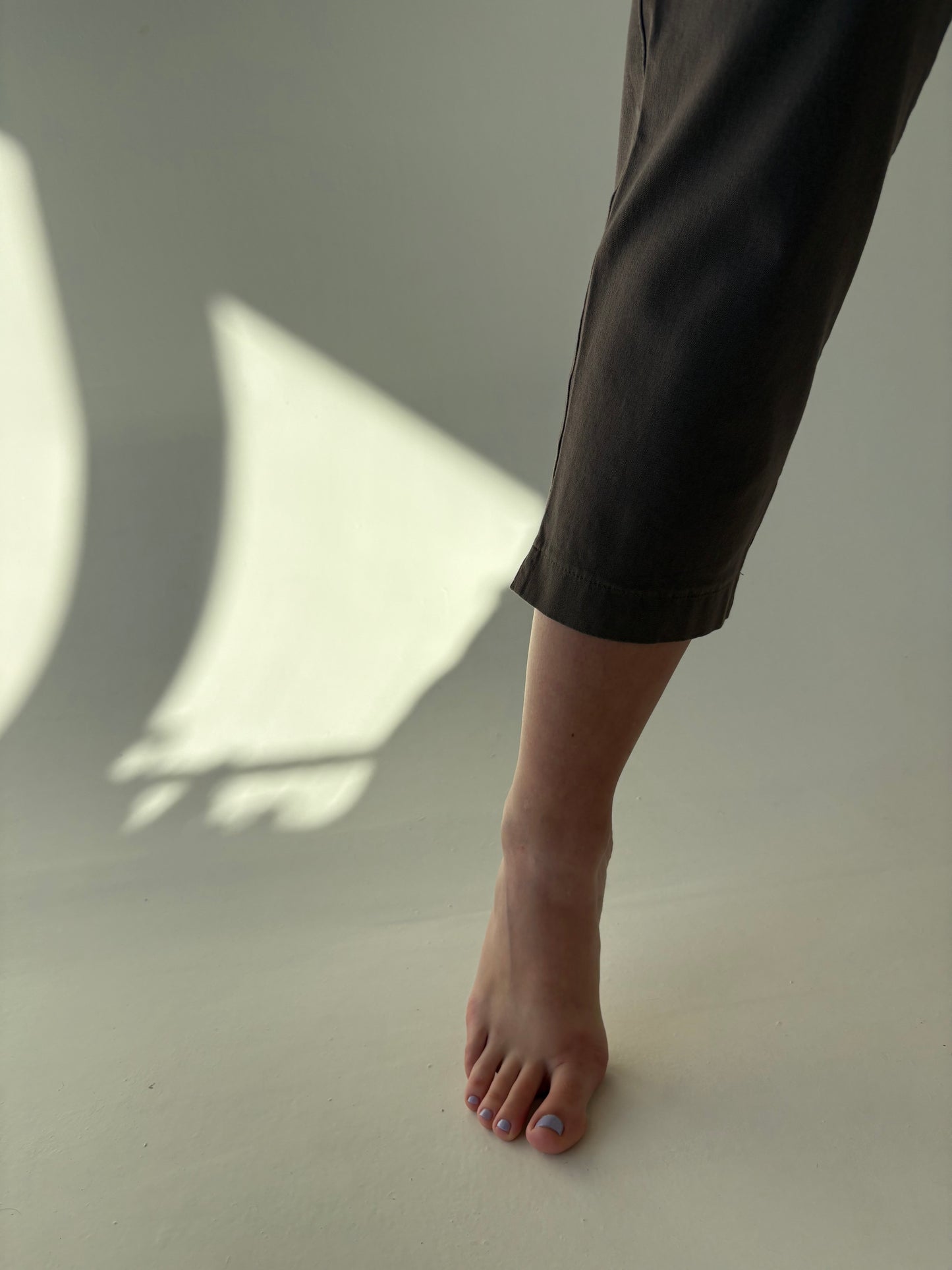 Jeans ultra confort vintage țigaretă cafe au lait cu talie ultra înaltă