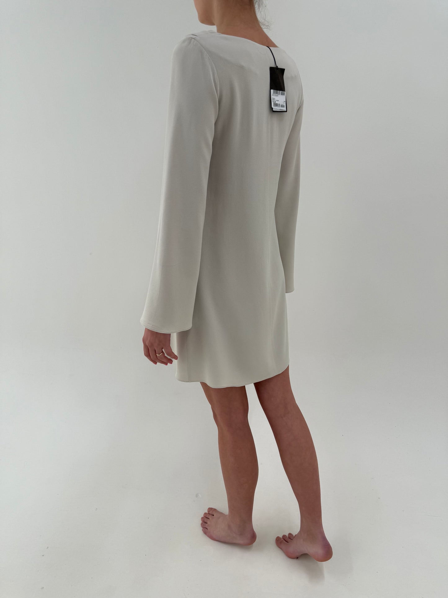 Rochie nouă luxury Trussardi de la business la cocktail silver gray