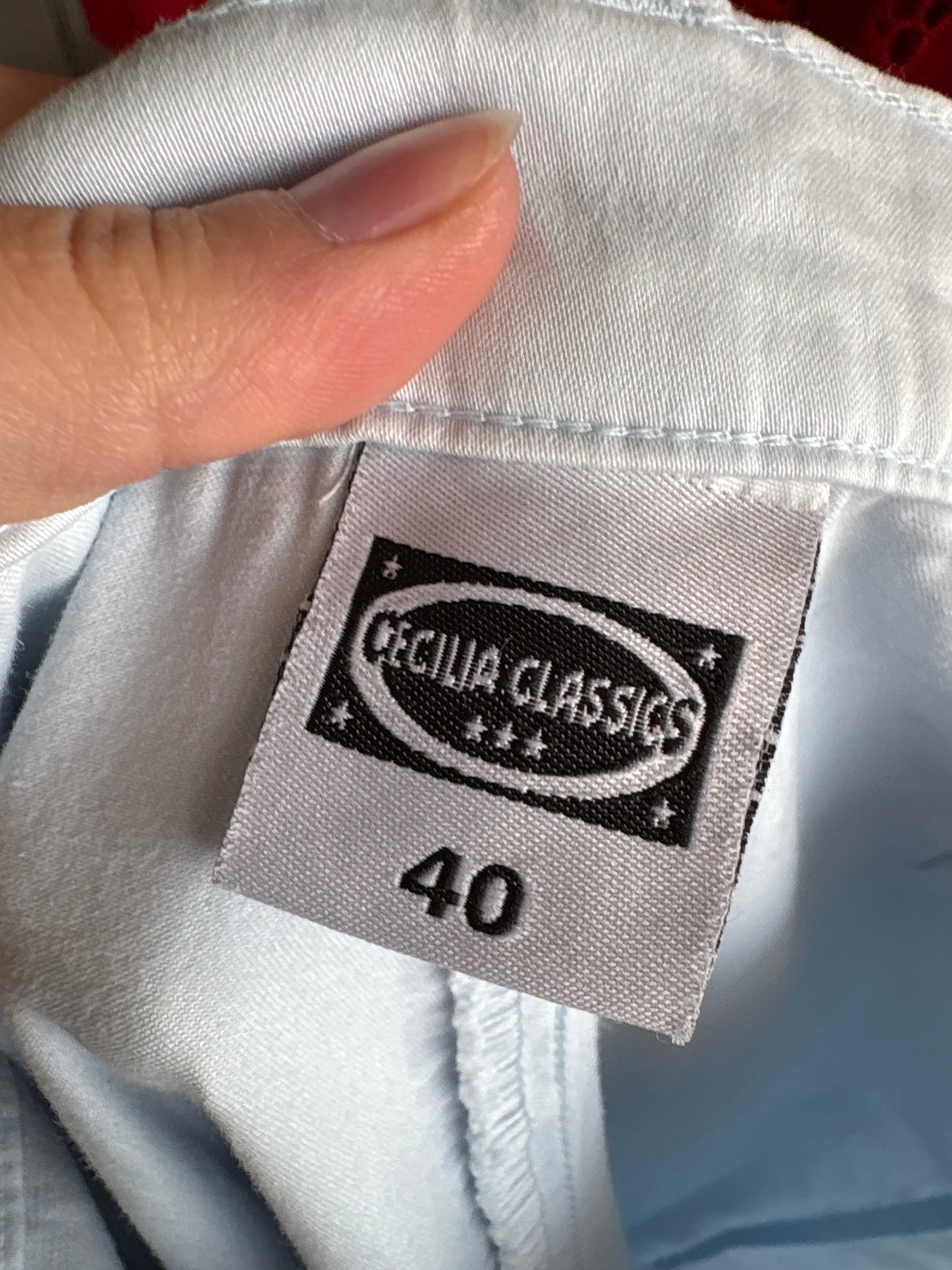 Pantaloni tall ultra confort baby blue din bumbac premium ușor modelator