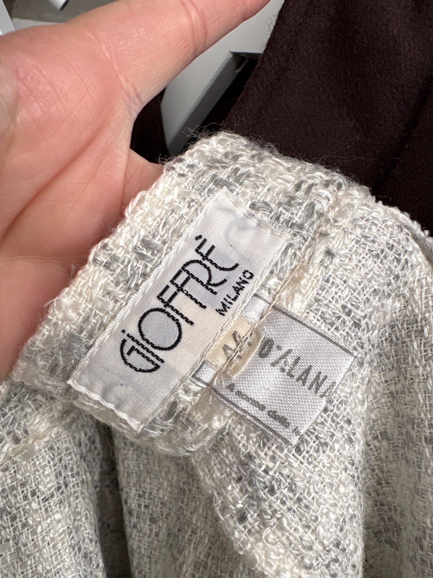 Fustă high end italiana în stil Chanel din tweed excepțional de lana