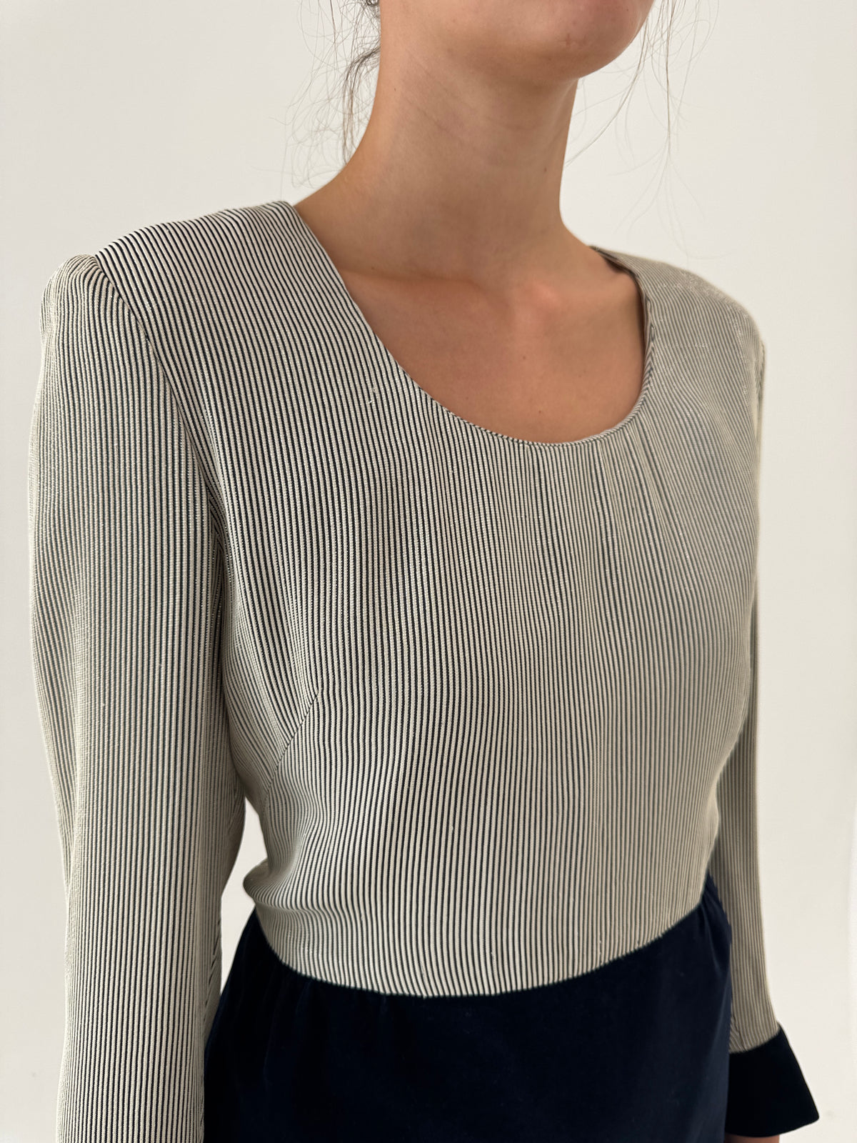Rochie vintage italiană din mătase naturală și bumbac de la business la cocktail