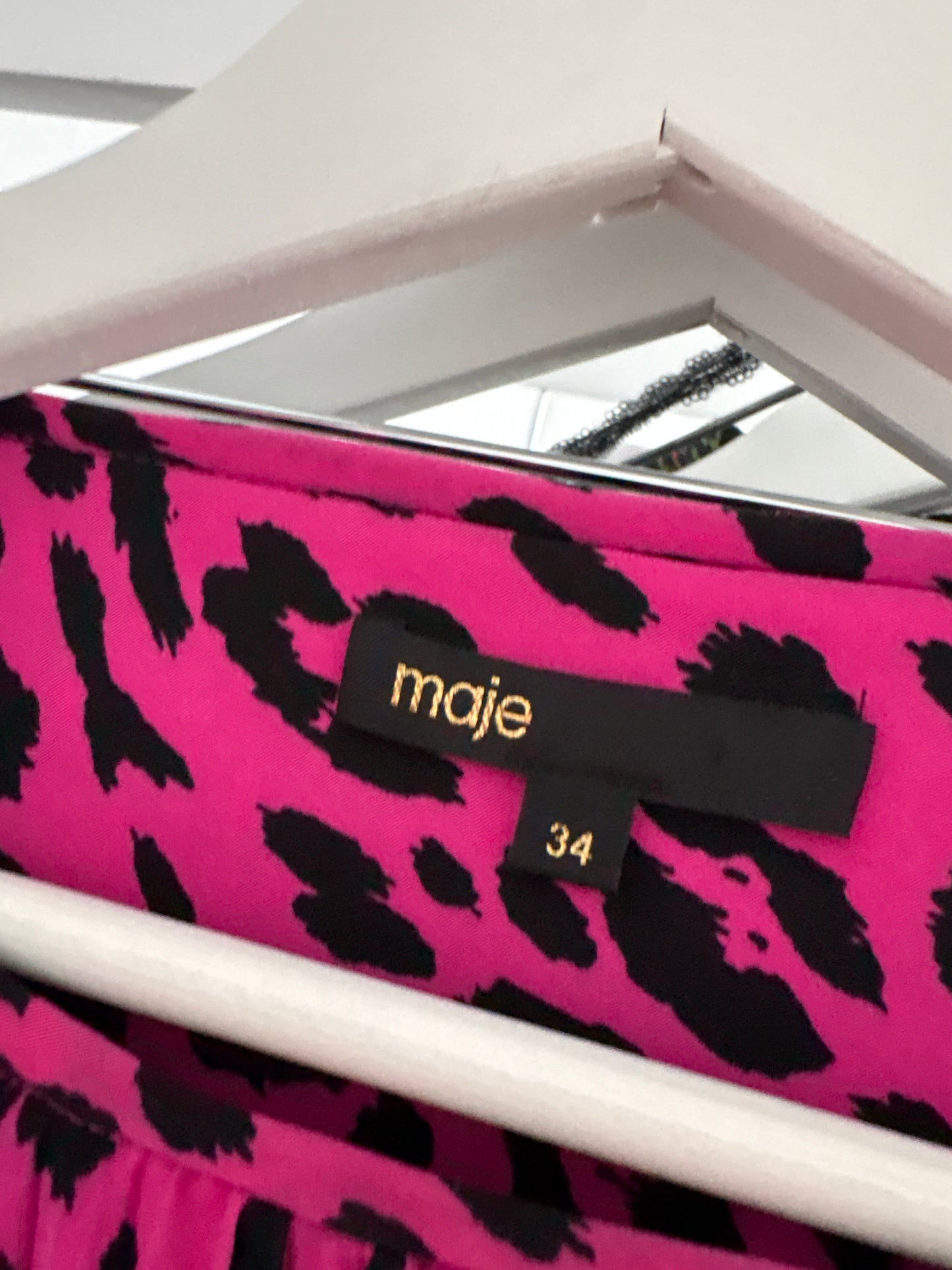 Rochie mini Maje cu animal print stilizat