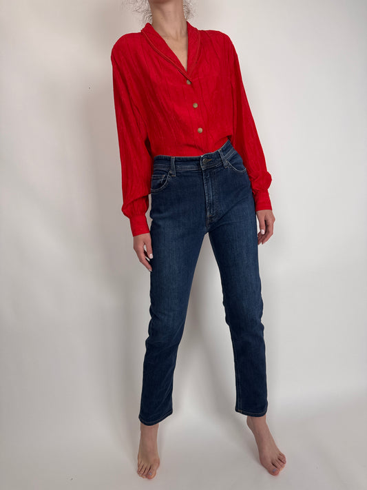 Jeanși premium modelatori darker classic wash cu talie înaltă