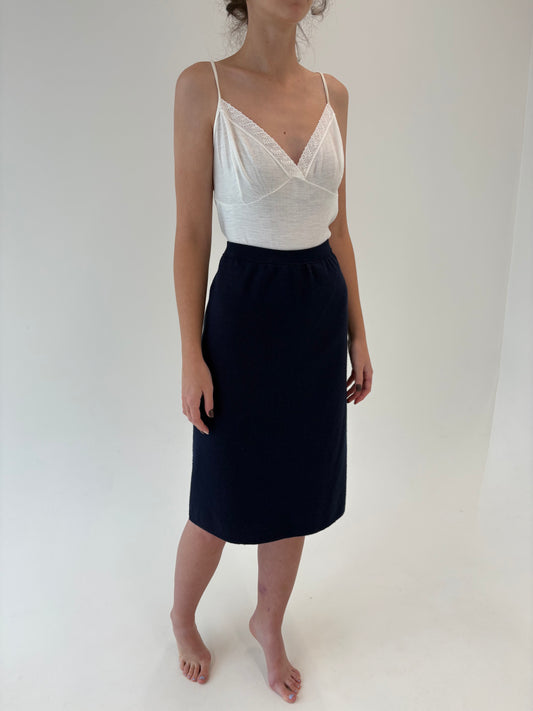 Fustă din tricot de gramaj mare de lana merino extrafina