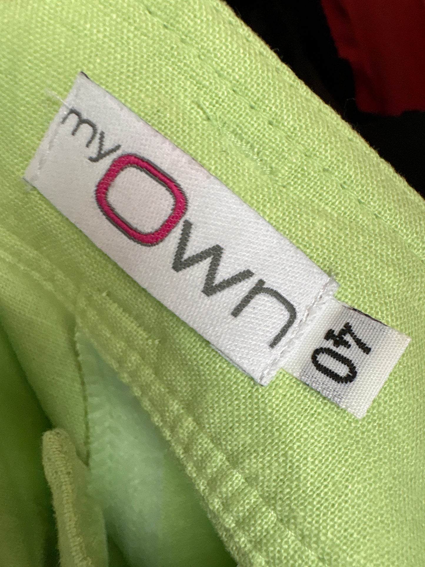 Pantaloni verde crud din pânză de in cu vascoza