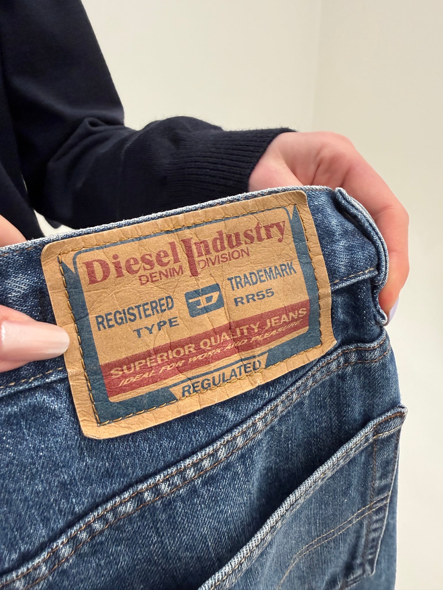 Jeans Diesel tall classic wash din bumbac gros