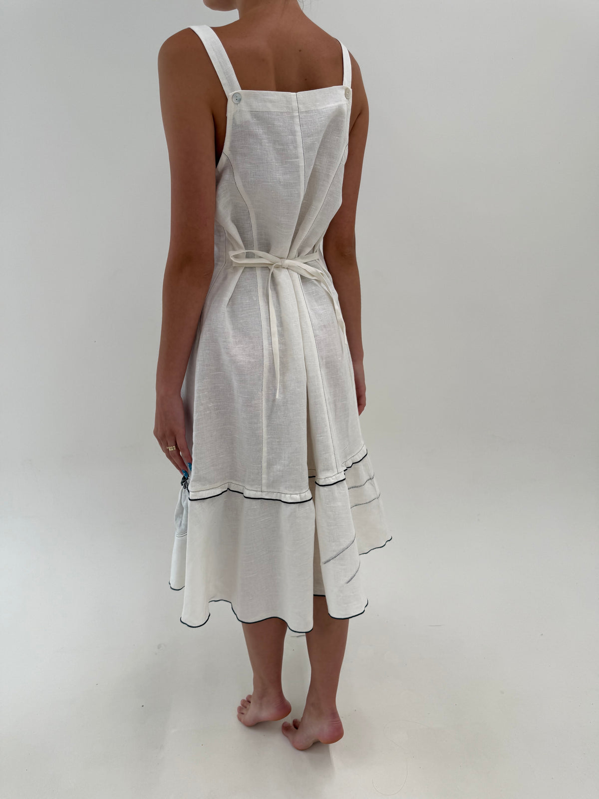 Rochie vintage anii 2000 din in premium in stil Vivienne Westwood