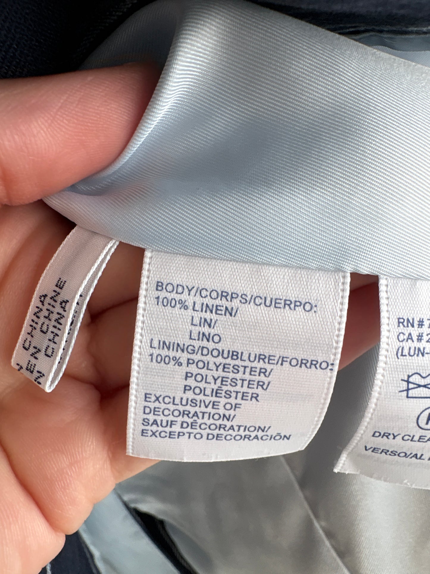 Sacou clasic Tommy Hilfiger din in cu dungi fine verticale