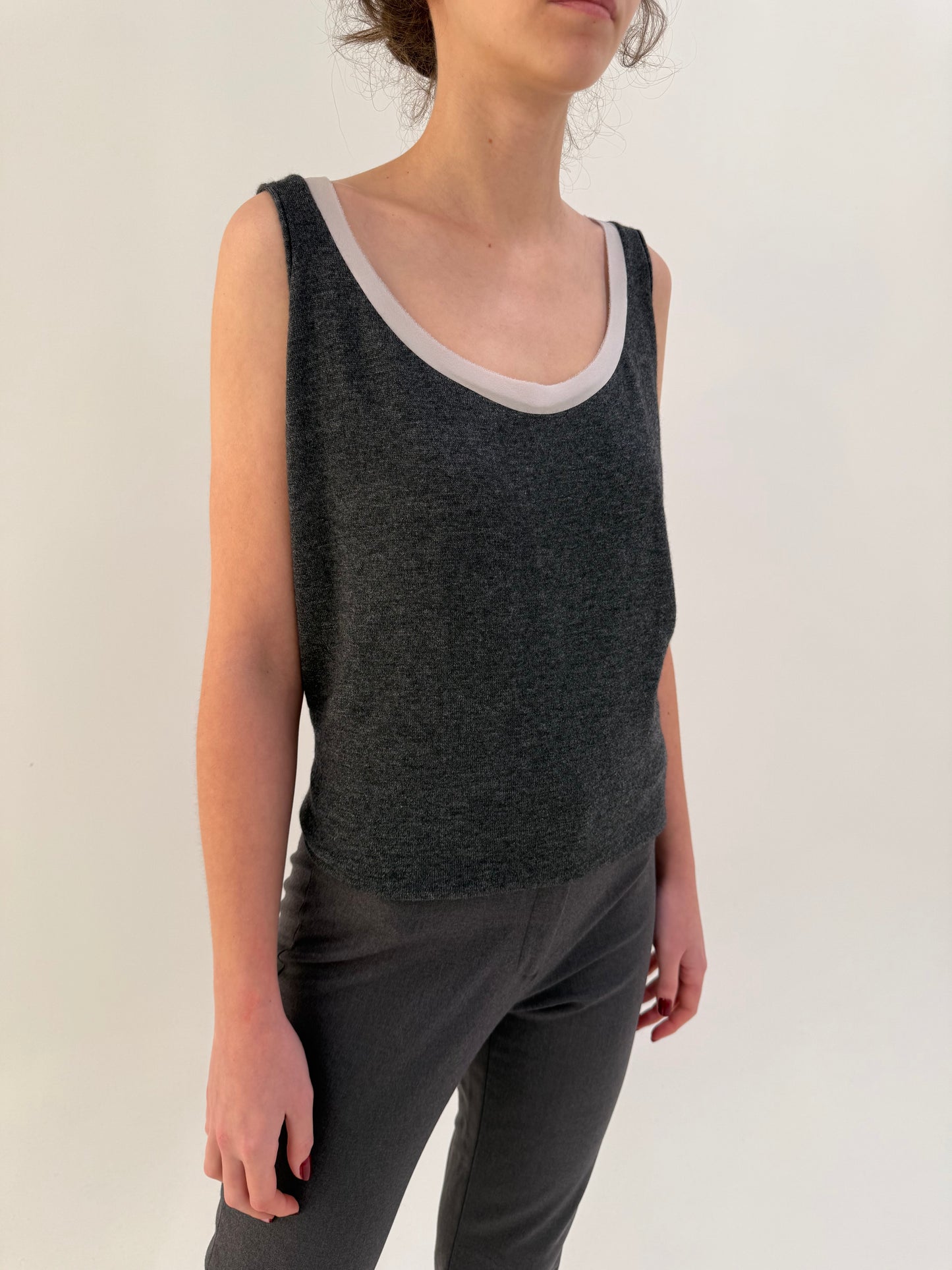 Set de brand luxury italian din cașmir cu lana merino și inserții de mătase naturală