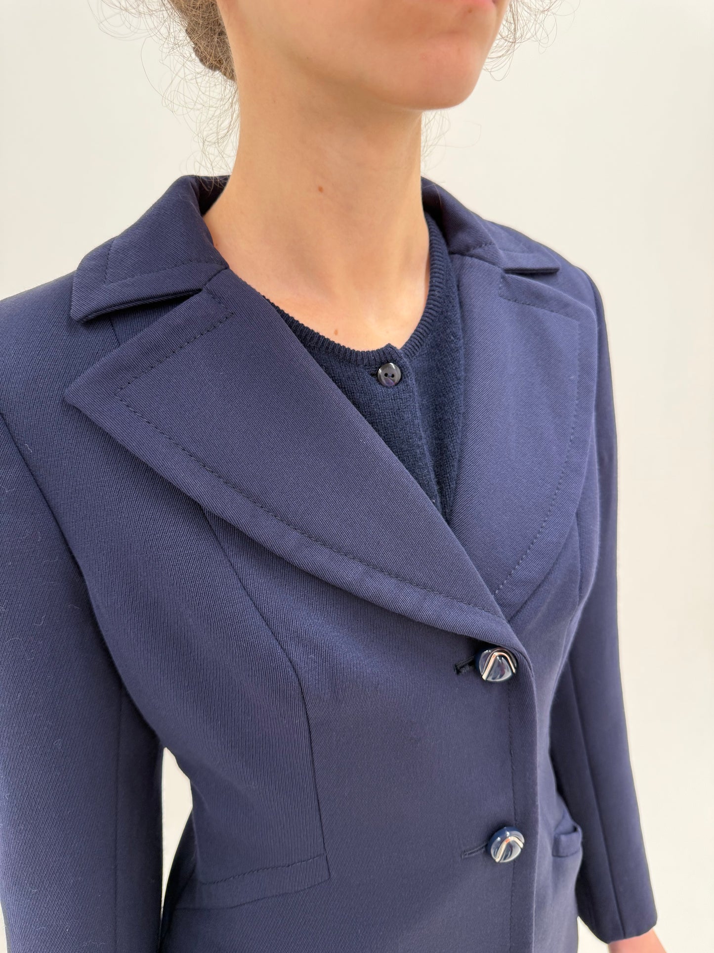 Sacou old vintage anii 80 ultra cambrat