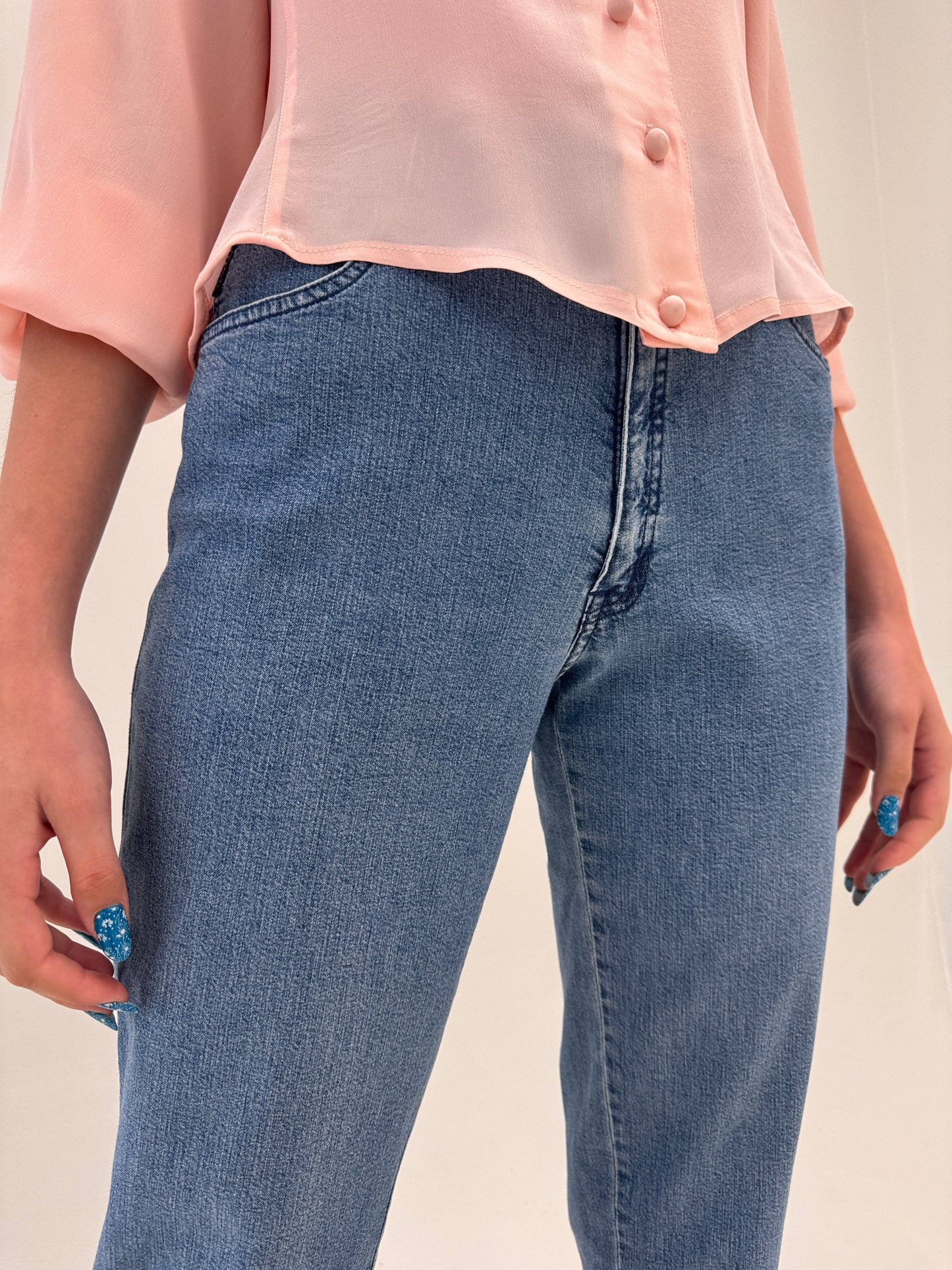 Jeans vintage Armani de vară ultra confort modelatori petite mom fit