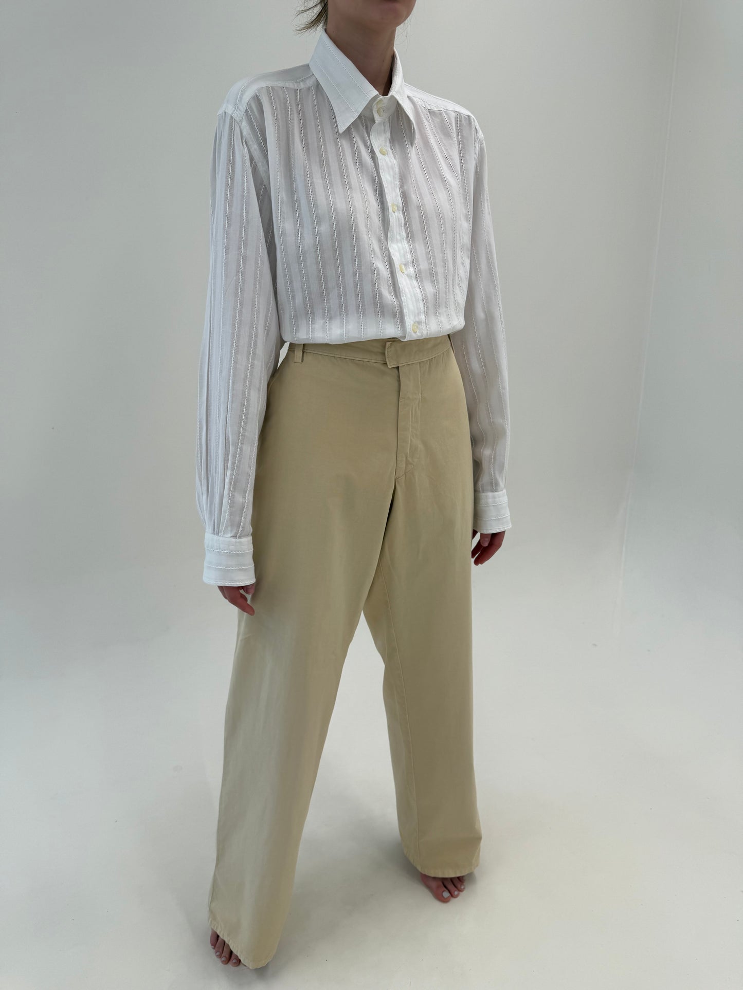 Jeans vintage Versace camel tall de vară